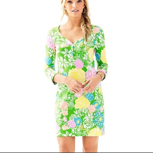 Lilly Pulitzer Dresses & Skirts - Lilly Pulitzer Palmetto tab sleeves V-neck dress M